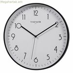 Պատի ժամացույց՝ ժամանակի նշիչով, սև (30 x 30 սմ)