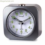 Սեղանի ժամացույց Timemark մոխրագույն կանաչ պլաստիկ 9 x 9 x 4 սմ