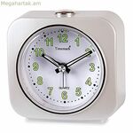 Զարթուցիչ՝ ժամանակի նշիչով, սպիտակ 9 x 9 x 4 սմ