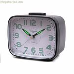Անալոգային զարթուցիչ ժամանակի նշիչ 12 x 9,5 x 6,5 սմ սև դասական