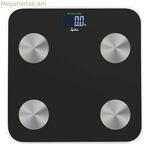 Թվային լոգարանի կշեռքներ JATA HBAS1155 սև ապակի, կոփված ապակի, 180 կգ