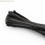 Նեյլոնե մալուխային կապիչներ EDM 48412 սև 300 x 4,5 մմ (100 միավոր)