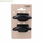 Դռան կախիչ EDM 85575 սև պողպատե հագուստ, 2 հատ