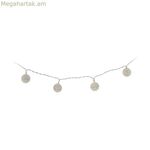 LED լամպերի ծաղկեպսակ՝ դեկորատիվ լուսավորություն՝ արծաթագույն