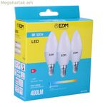 3 հատ LED լամպերի հավաքածու՝ EDM 98205 G 35 W 5 W 50 W E14 400 լմ Ø 3,6 x 10 սմ (6400 K)