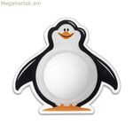 Դռների կանգառ Inofix Penguin կպչուն սպիտակ/սև PVC