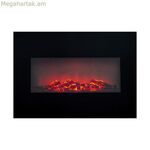 Դեկորատիվ էլեկտրական ծխնելույզի կրծքավանդակ՝ դասական կրակ Մեմֆիս սև 1800 W 66 x 13 x 46 սմ