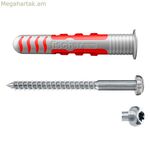 Պատի մոմակալներ և պտուտակներ Fischer DuoSeal 557727 S A2 Ջրամեկուսիչներ Ø 6 x 38 մմ (50 հատ)