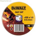 Կտրող սկավառակ Dewalt Fast Cut dt3507-qz 10 հատ 115 x 1 x 22,23 մմ