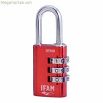 Համակցված կողպեք IFAM Combi30 ալյումինե կարմիր