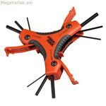 Ծալովի վեցանկյուն բանալիներ Black & Decker bdht0-71628 1,5-2-2,5-3-4-4,5-5-5,5-6 մմ