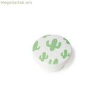 Դռան բռնակ Rei e261 հաճարենու փայտից, նկարազարդված Ø 40 x 22 մմ (2 հատ)