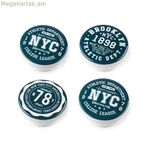 Դռան բռնակ Rei m12 հաճարենու փայտից, նկարազարդված Ø 40 x 22 մմ, 4 հատ