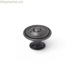 Դռան բռնակ Rei 3110 արծաթե մետաղական մաշված Ø 35 x 26 մմ 4 հատ