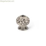 Դռան բռնակ Rei e504 սպիտակ մետաղական ծաղիկ Ø 40 x 36 մմ 4 հատ