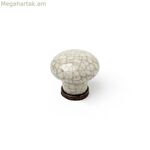 Դռան բռնակ Rei 818 սպիտակ մետաղական մաշված Ø 30 x 27 մմ (2 հատ)