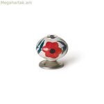 Դռան բռնակ Rei e500 կարմիր մետաղական ծաղիկ Ø 40 x 36 մմ 4 հատ