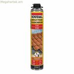 Փրփուր Soudal պոլիուրեթանային ատրճանակ տանիքի համար՝ կարմիր 750 մլ