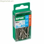 SPAX 4197000350401 Փայտե պտուտակ՝ հարթ գլխիկով (3,5 x 40 մմ)
