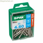 SPAX 4197000400602 Փայտե պտուտակ Հարթ գլխիկով (4 x 60 մմ) (4,0 x 60 մմ)