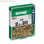 SPAX փայտե պտուտակի տուփ՝ հարթ գլխիկով (2,5 x 20 մմ)