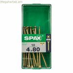 Պտուտակների տուփ SPAX 4081020400802 Փայտե պտուտակ Հարթ գլխիկով (4 x 80 մմ) (4,0 x 80 մմ)
