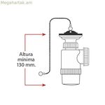 Լվացարանի սիֆոն Mirtak v70 պլաստիկ PVC