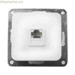 RJ45 միակցիչ EDM 65308 term սպիտակ ջերմապլաստիկ ներկառուցված, 7 x 7 x 4 սմ