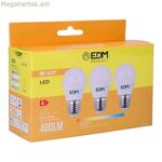 3 հատ LED լամպերի հավաքածու՝ EDM 98201 G 35 W 5 W 50 W E27 3200 Lm Ø 4,5 x 8 սմ (3200 K)