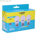 3 հատ LED լամպերի հավաքածու՝ EDM 98203 G 35 W 5 W 50 W E27 400 լմ Ø 4,5 x 8 սմ (6400 K)