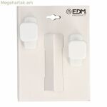 Դռան բռնակ EDM 85461 6807 Սպիտակ ալյումինե 80 x 39 մմ