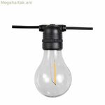 LED լամպերի պսակ New Garden Allegra 8 մ 10 սպիտակ/սև արևային