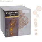 LED լամպերի պսակ Lifetime Basics գնդակներ, մեղմ կանաչ 90 սմ