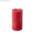 ԼԵԴ մոմ Lumineo կարմիր Ø 7 x 15 սմ գեղջուկ (AAA)