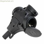 Խրոցակի վարդակ Kopp 2p+t սև 250 V կափարիչով