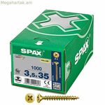 SPAX Yellox Z2 պտուտակների տուփ, հարթ գլխիկով 3,5 x 35 մմ, 1000 միավոր