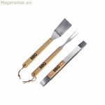 Խորովածի պարագաների հավաքածու BBQ հավաքածու՝ չժանգոտվող պողպատ, ռետինե փայտ (3)