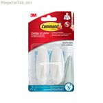 Կախելու կեռիկ 3M 1,3 կգ սպիտակ մետաղական պլաստիկ (2 հատ)