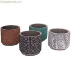 Fiore Cement ծաղկամանների հավաքածու 14 x 14 x 12 սմ (4 հատ)