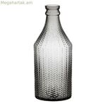 Ծաղկաման 11,7 x 11,7 x 30 սմ, մոխրագույն ապակի