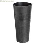 Մոխրագույն մետաղական ծաղկաման 15 x 15 x 31 սմ