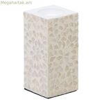 Մոմակալ Բեժ մարգարիտային MDF փայտից 10,5 x 10,5 x 21 սմ