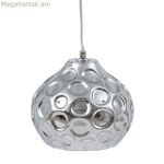 Առաստաղի լամպ 18 x 18 x 17,5 սմ, բյուրեղյա արծաթե երկաթ Ø 18 սմ