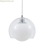 Առաստաղի լամպ 25 x 25 x 19,5 սմ Բյուրեղյա արծաթե երկաթ Ø 25 սմ