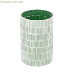 Մոմակալ կանաչ բյուրեղապակյա ցեմենտ 13 x 13 x 20 սմ
