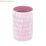 Մոմակալ վարդագույն բյուրեղապակյա ցեմենտ 13 x 13 x 20 սմ