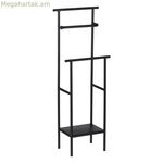 Առանձին կանգնած սրբիչների կախիչ սև երկաթե 20,8 x 13 x 61,5 սմ