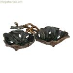 Մոմակալ՝ կանաչ, պղնձագույն, ալյումինե, 26 x 26 x 5 սմ