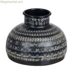 Սև ալյումինե ծաղկաման 15 x 15 x 13 սմ