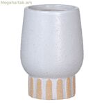Ծաղկաման սպիտակ կերամիկական 12,5 x 12,5 x 18 սմ